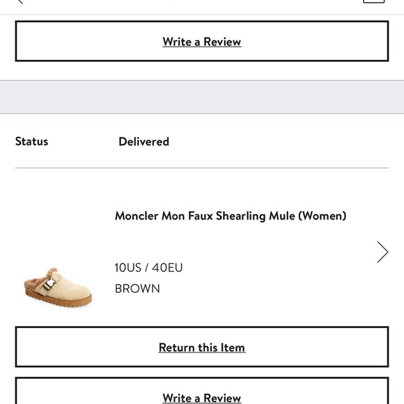 Moncler Mon Faux Shearling Mule - Picture 5 of 5